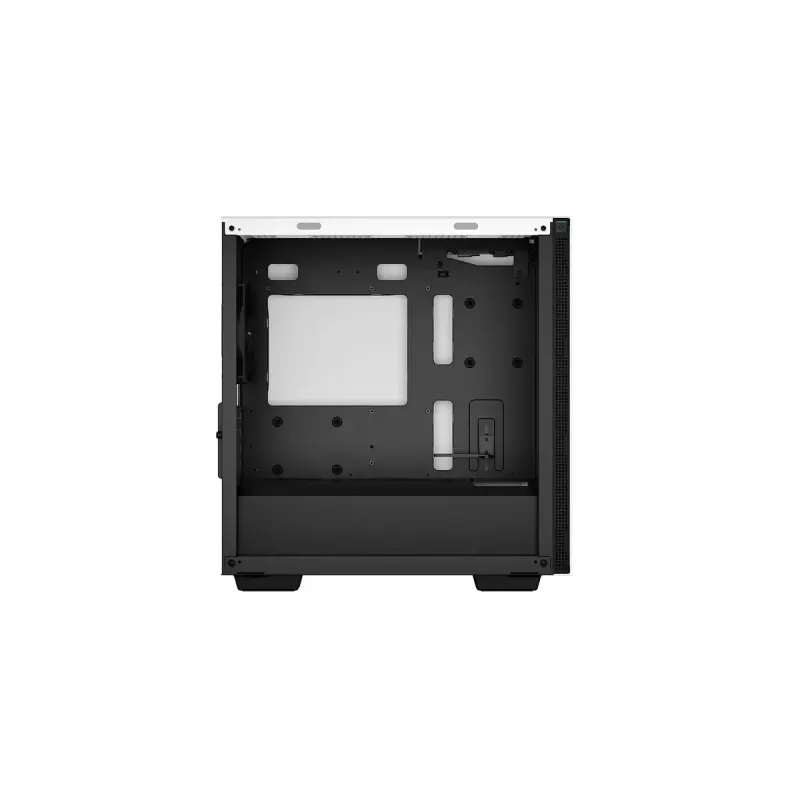 PC korpuss DeepCool CH370 WH Mini Tower — balts, micro ATX/Mini-ITX, rūdīts stikls, RGB ventilatori, 2x 3,5 collu sloti, 3x 2,5 collu sloti, GPU līdz 320 mm