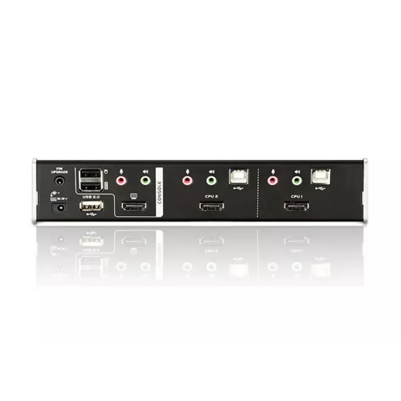 ATEN 2-Port USB HDMI KVM slēdzis ar audio un USB 2.0 centrmezglu (KVM kabeļi iekļauti)
