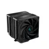 Gaisa dzesētājs DeepCool AK620 ZERO DARK 12 cm Melns, 6 siltuma caurules, 2x120 mm PWM ventilatori, TDP 260 W, Augstums 160 mm