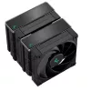 Gaisa dzesētājs DeepCool AK620 ZERO DARK 12 cm Melns, 6 siltuma caurules, 2x120 mm PWM ventilatori, TDP 260 W, Augstums 160 mm