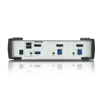 ATEN 2-Port USB 3.1 Gen 1 DisplayPort 1.1 KVMP™ slēdzis ar skaļruni (iekļauti KVM kabeļi)