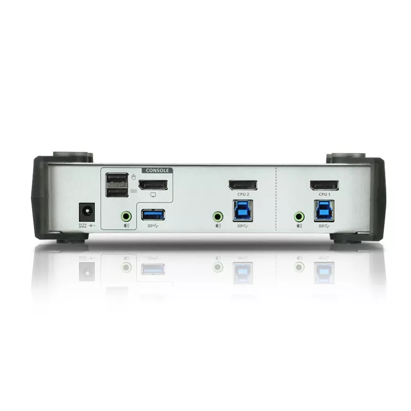 ATEN 2-Port USB 3.1 Gen 1 DisplayPort 1.1 KVMP™ slēdzis ar skaļruni (iekļauti KVM kabeļi)