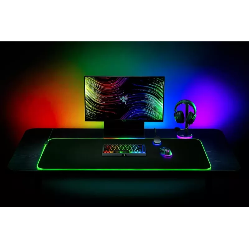 RAZER Goliathus Chroma 3xl - Mīksts spēļu peles paliktnis ar Chroma RGB - Melns