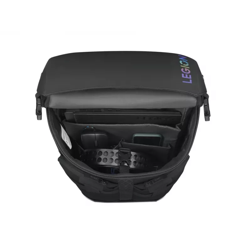Ceļojumu mugursoma Lenovo Legion Active GX41C86982 — poliesters, melna, piemērota līdz 17 collu (310×190×460 mm)