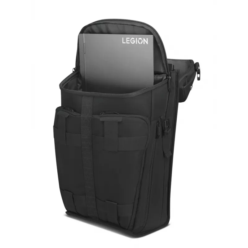 Ceļojumu mugursoma Lenovo Legion Active GX41C86982 — poliesters, melna, piemērota līdz 17 collu (310×190×460 mm)