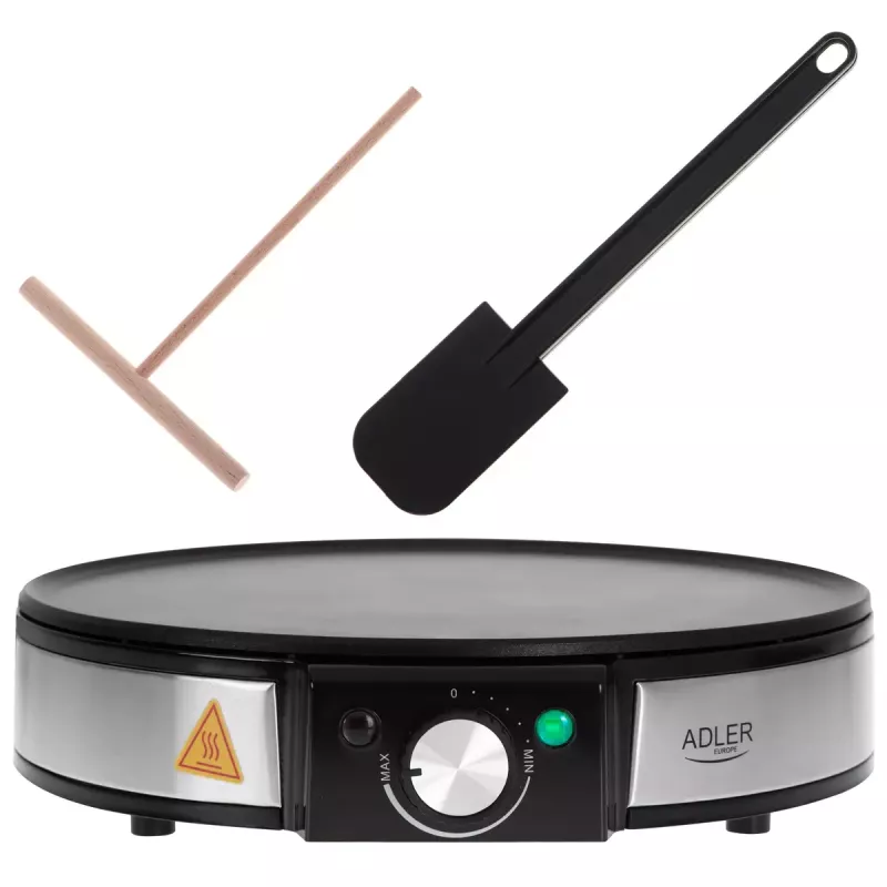 Crepe Maker Adler AD 3058 1600 W Melns Stainless Steel