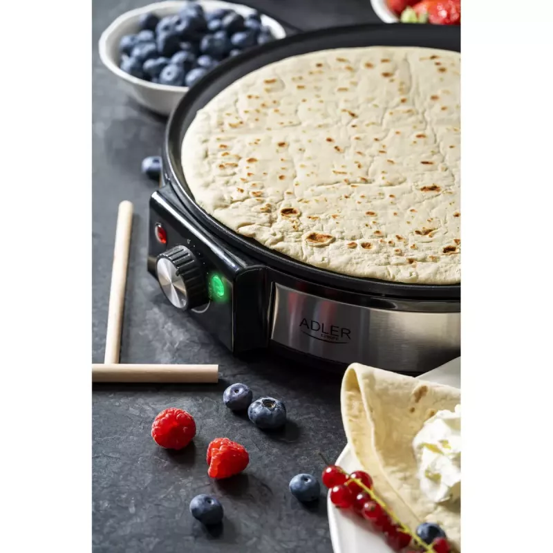 Crepe Maker Adler AD 3058 1600 W Melns Stainless Steel