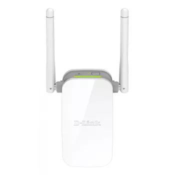 D-Link N300 Wi-Fi diapazona paplašinātājs, tīkla retranslators, 300 Mbit/s, 10,100 Mbit/s, ārējā antena, IEEE 802.3u, 802.11g, Wi-Fi 4 (802.11n)