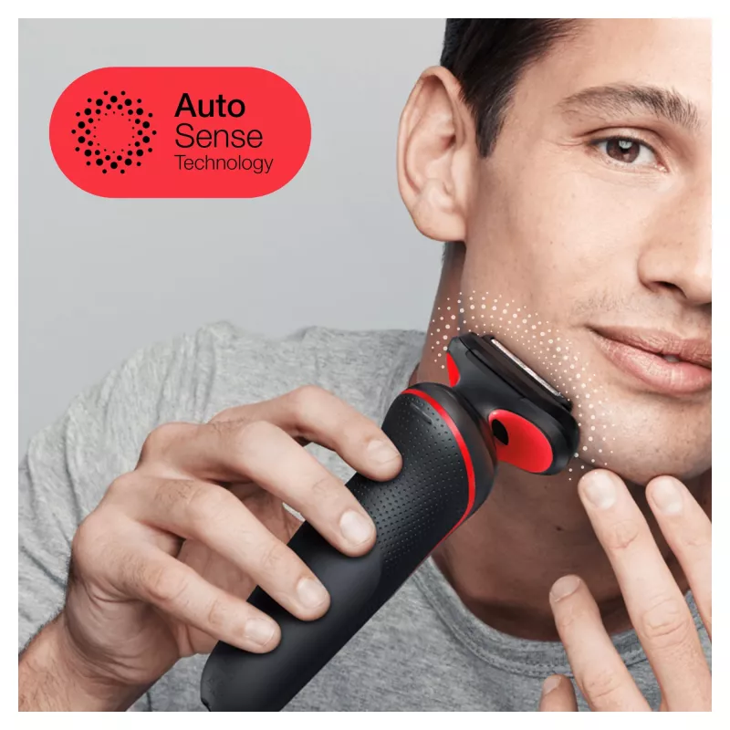 Braun Series 5 50-R1000s Skūšanās skuveklis Melns, Sarkans