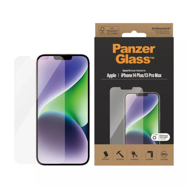 Ekrāna aizsargs PanzerGlass Apple iPhone 14 Plus 13 Pro Max pret skrāpējumiem triecienizturīgs