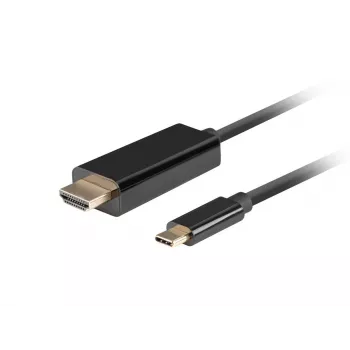 LANBERG kabelis USB-C(v) - HDMI(v) 1m 4K 60Hz melns