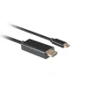 LANBERG kabelis USB-C(v) - HDMI(v) 1m 4K 60Hz melns