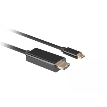 LANBERG kabelis USB-C(v) - HDMI(v) 1m 4K 60Hz melns