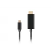 LANBERG kabelis USB-C(v) - HDMI(v) 1m 4K 60Hz melns