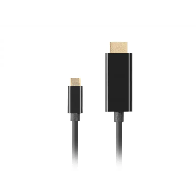 LANBERG kabelis USB-C(v) - HDMI(v) 1m 4K 60Hz melns