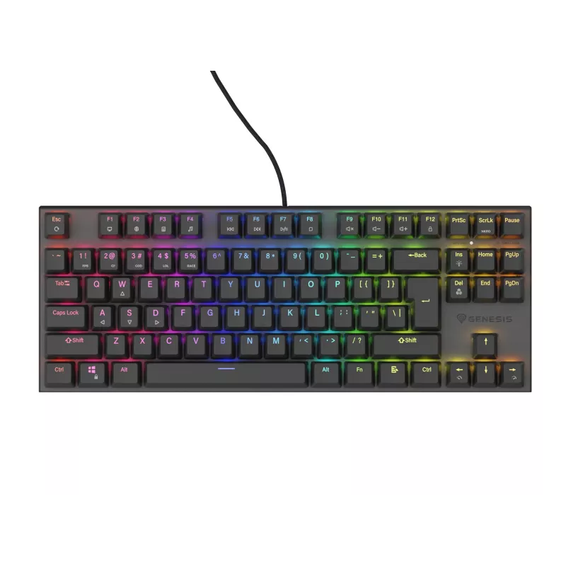 GENESIS Thor 303 TKL tastatūra Gaming USB QWERTY Melna RGB LED