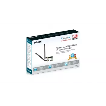 D-Link bezvadu AC1200 divjoslu PCIe adapteris, iekšējs, vadu, PCI Express, WLAN, Wi-Fi 4 (802.11n), 867 Mbit/s