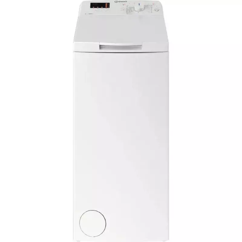 Augšupielādējama veļas mašīna INDESIT BTW S60400 EU/N — 6 kg, 1000 apgr./min, energoefektivitātes klase C, balta