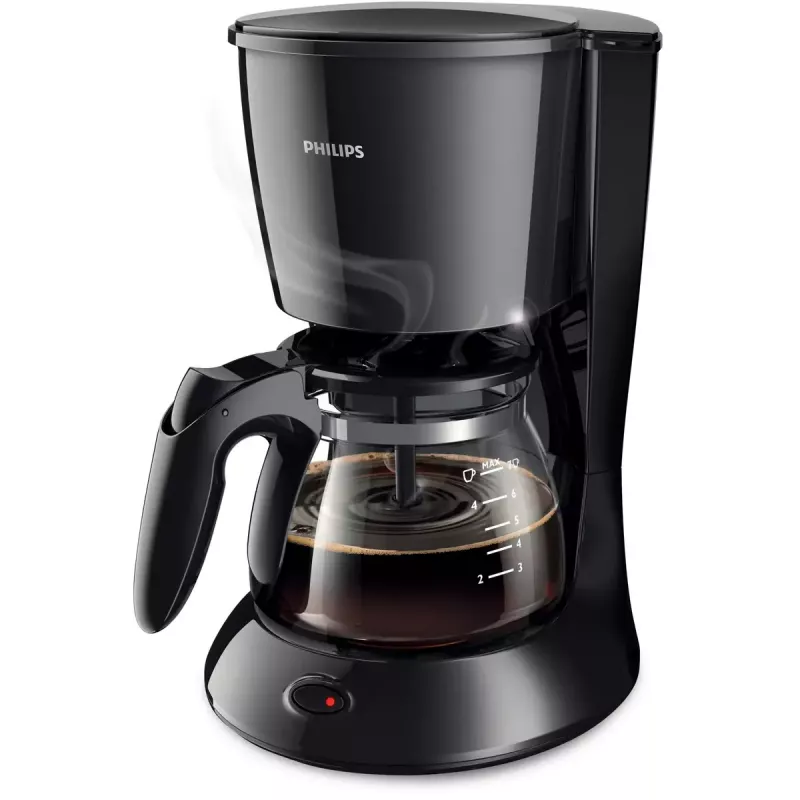 Pilienu kafijas automāts Philips HD7432/20 — 750 W, 1,2 L pagatavošana (0,6 L tvertne), 7 tases, melns