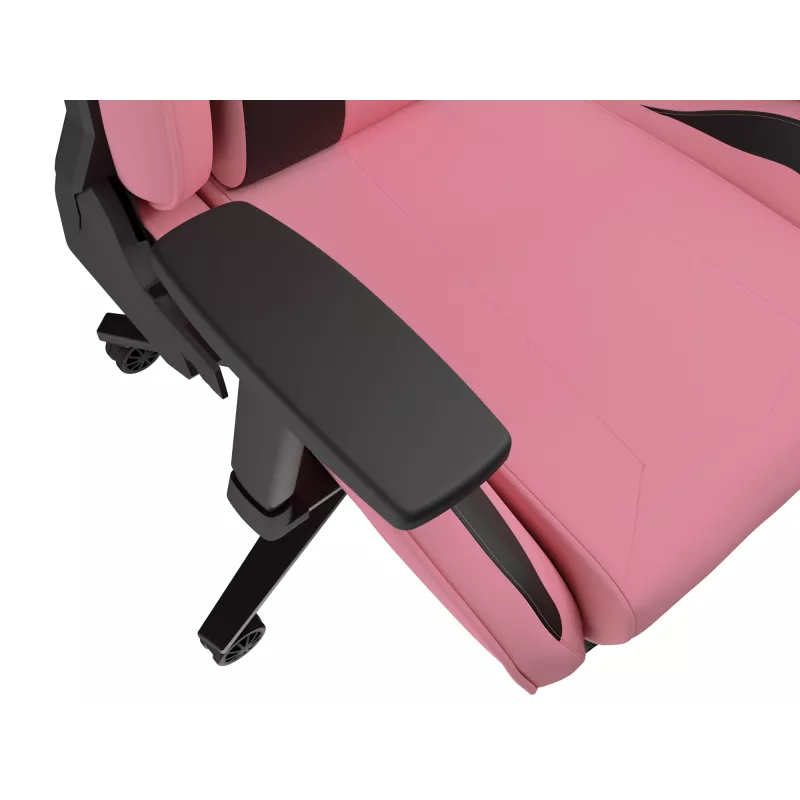Spēļu krēsls GENESIS Nitro 720 ar gaisa pildījumu, melns/rozā, 150 kg