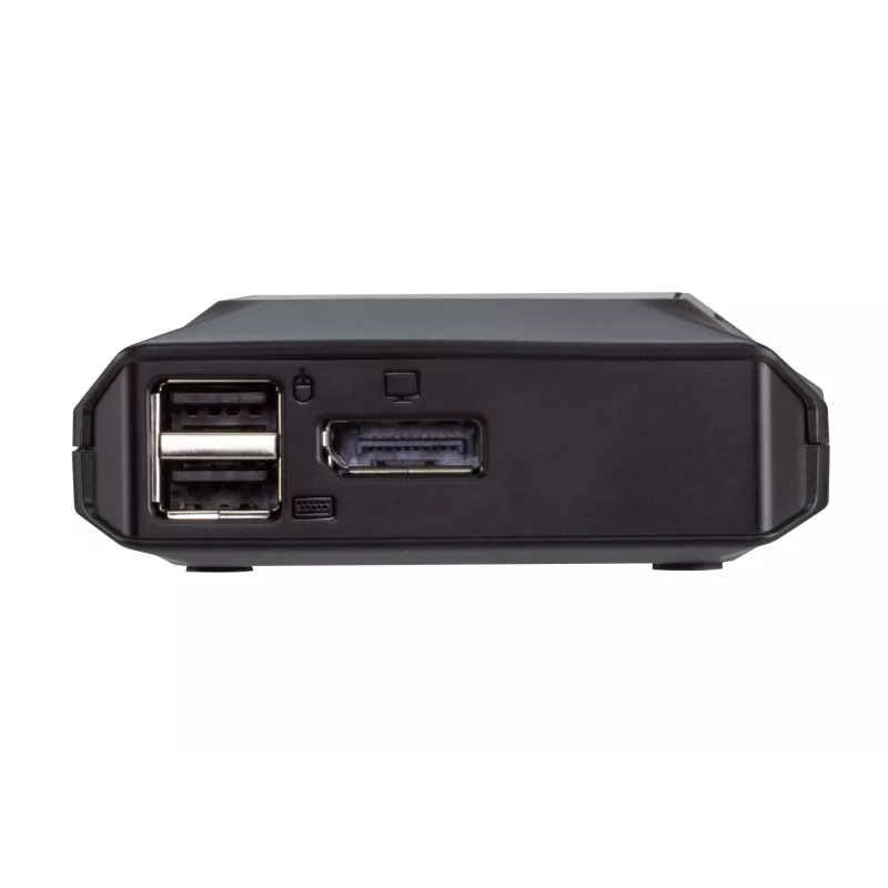 ATEN 2 portu USB-C 4K DisplayPort KVM slēdzis ar tālvadības porta izvēlētāju
