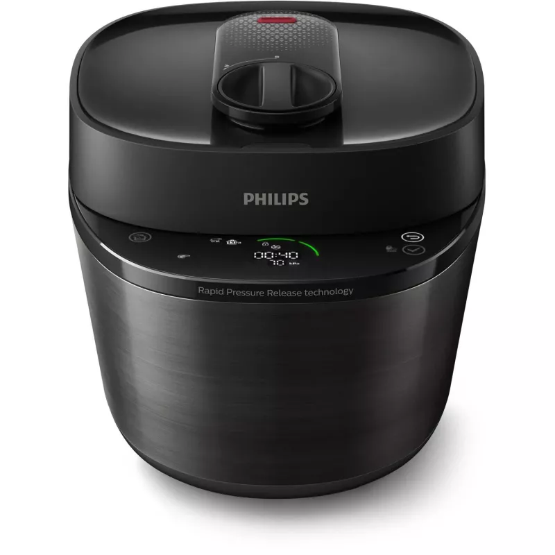 Elektriskais spiediena katls Philips HD2151/40 — 5 L, 1000 W, 34 auto programmas, melns