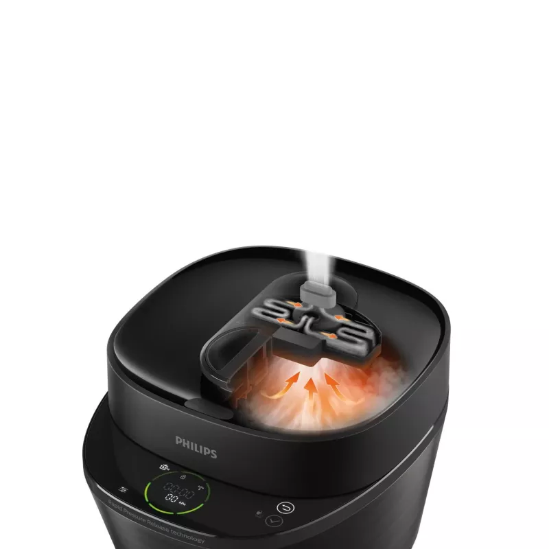 Elektriskais spiediena katls Philips HD2151/40 — 5 L, 1000 W, 34 auto programmas, melns