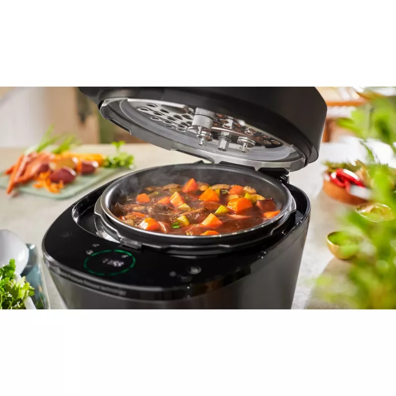 Elektriskais spiediena katls Philips HD2151/40 — 5 L, 1000 W, 34 auto programmas, melns