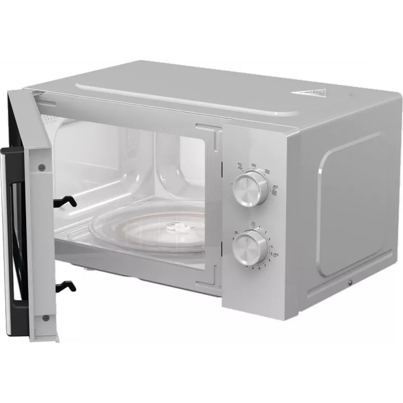 Solo mikroviļņu krāsns Gorenje 740248 — 800 W, 20 L, balta, 5 jaudas līmeņi, 270 mm rotējošais stikla šķīvis