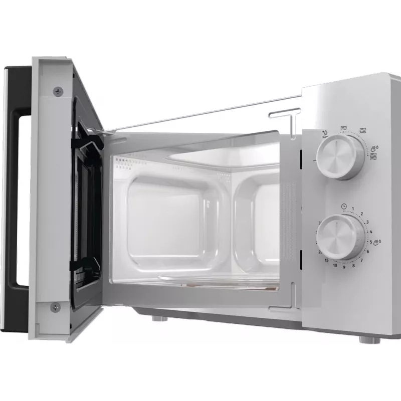 Solo mikroviļņu krāsns Gorenje 740248 — 800 W, 20 L, balta, 5 jaudas līmeņi, 270 mm rotējošais stikla šķīvis