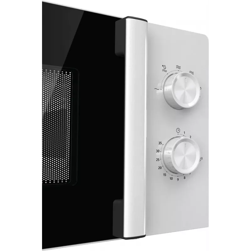 Solo mikroviļņu krāsns Gorenje 740248 — 800 W, 20 L, balta, 5 jaudas līmeņi, 270 mm rotējošais stikla šķīvis