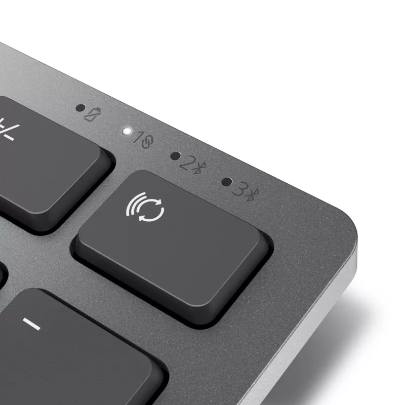 DELL Pro Plus tastatūra - KB700 - Russian (QWERTY), Full-size (100%), Wireless, RF Wireless + Bluetooth, QWERTY, pelēka