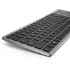 Tastatūra DELL KB740 Office RF bezvadu + Bluetooth QWERTY US International pelēka melna