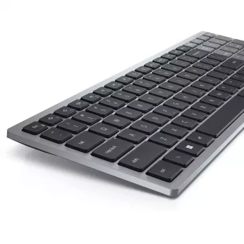 Tastatūra DELL KB740 Office RF bezvadu + Bluetooth QWERTY US International pelēka melna