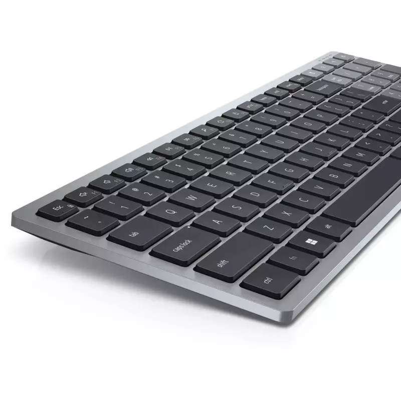 Tastatūra DELL KB740 Office RF bezvadu + Bluetooth QWERTY US International pelēka melna