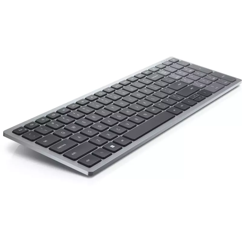 Tastatūra DELL KB740 Office RF bezvadu + Bluetooth QWERTY US International pelēka melna