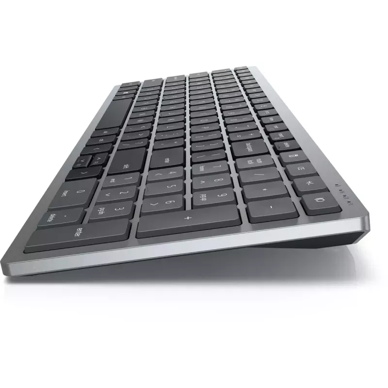 Tastatūra DELL KB740 Office RF bezvadu + Bluetooth QWERTY US International pelēka melna