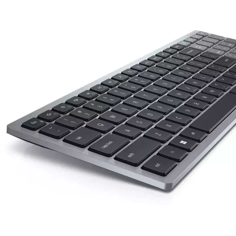 Tastatūra DELL KB740 Office RF bezvadu + Bluetooth QWERTY US International pelēka melna