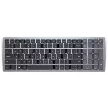 Tastatūra DELL KB740 Office RF bezvadu + Bluetooth QWERTY US International pelēka melna
