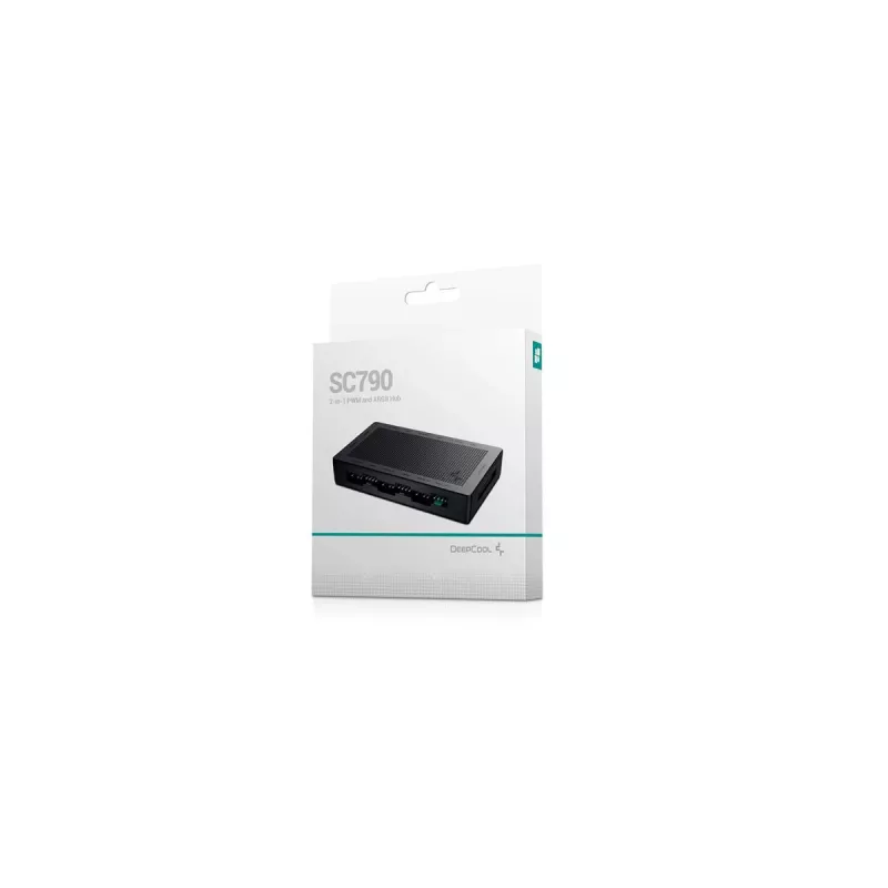 DEEPCOOL Sc790 2-in-1 PWM RGB ventilatoru centrmezgls un apgaismojuma vadība – līdz 6 ventilatoriem (PWM ARGB)