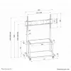 Neomounts NS-M4000Melns TV ratiņi 60–105 collas, melns, fiksēts grīdas statīvs, tērauds, 150 kg, 152,4 cm (60 collas), 2,67 m (105 collas)