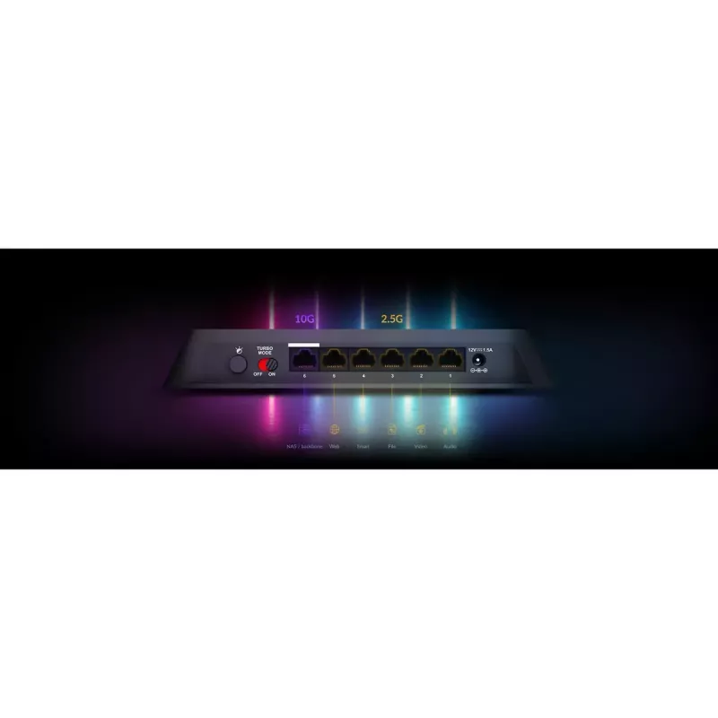 Nepārvaldāms slēdzis D-Link DMS-106XT 6 portu 2.5G Ethernet 45 Gbit/s
