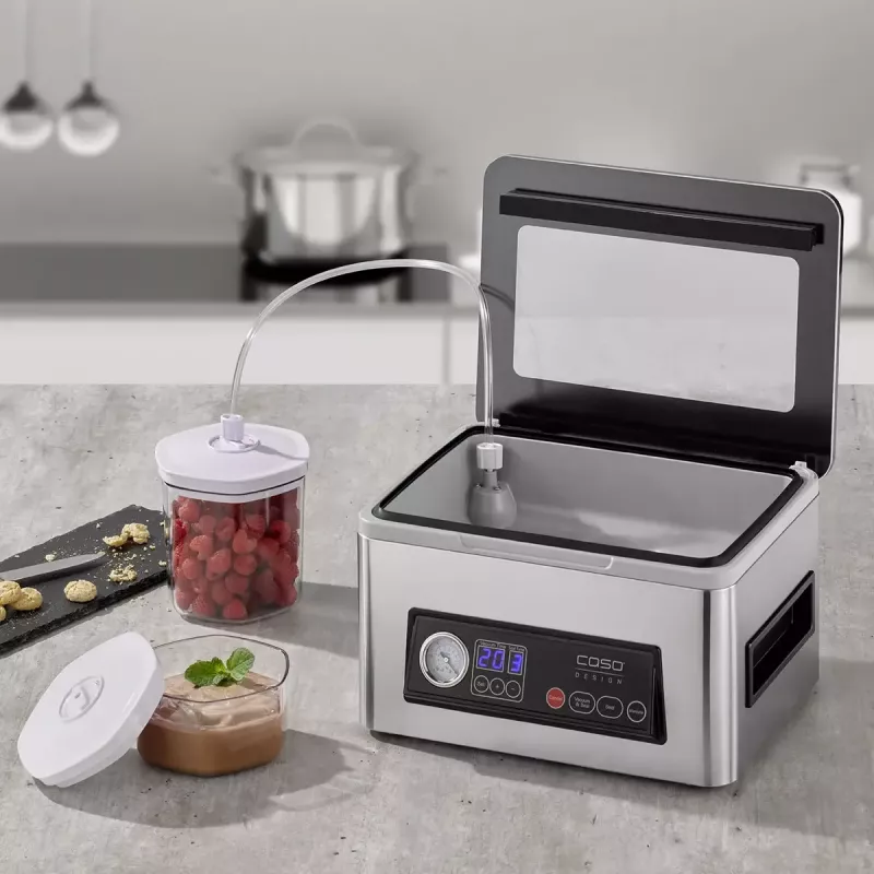 Vakuuma iepakošanas iekārta Caso VacuChef 50 Power 300 W nerūsējošā tērauda modelis 01416 pārtikas saglabāšanai
