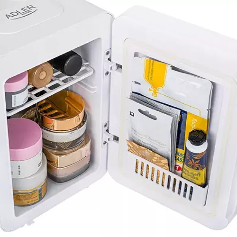 Brīvi stāvošs mini ledusskapis Adler AD 8085, 4 L, labās puses eņģe, spoguļa durvis, 220–240V/12V