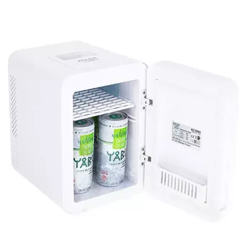 Brīvi stāvošs mini ledusskapis Adler AD 8085, 4 L, labās puses eņģe, spoguļa durvis, 220–240V/12V