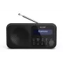 Sharp DR-P420(BK) Tokyo pārnēsājamais digitālais radio, pārnēsājams, digitāls, DAB, DAB+, FM, automātiskā meklēšana, automātiskā noskaņošana, 2 W, AAC