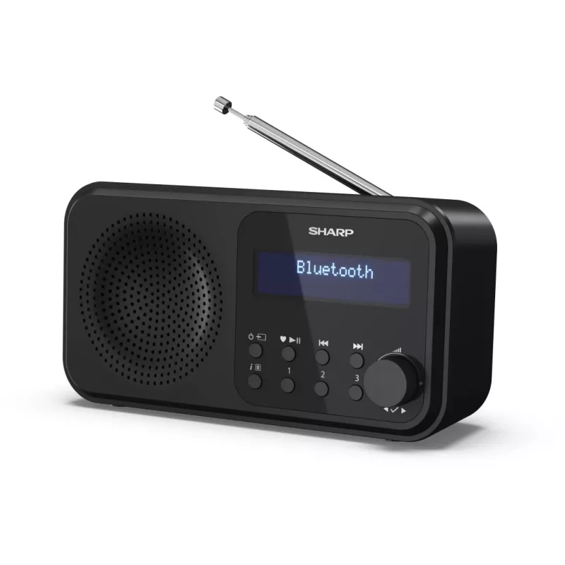 Sharp DR-P420(BK) Tokyo pārnēsājamais digitālais radio, pārnēsājams, digitāls, DAB, DAB+, FM, automātiskā meklēšana, automātiskā noskaņošana, 2 W, AAC