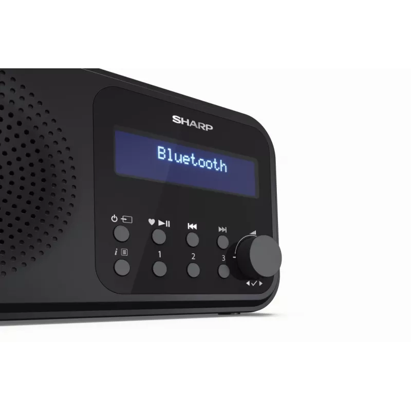 Sharp DR-P420(BK) Tokyo pārnēsājamais digitālais radio, pārnēsājams, digitāls, DAB, DAB+, FM, automātiskā meklēšana, automātiskā noskaņošana, 2 W, AAC