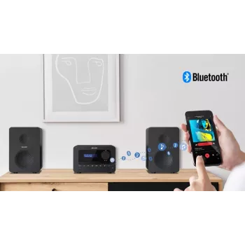 Sharp TOKYO DAB+ HI-FI mikrosistēma Mājas audio mikrosistēma 40 W Melna