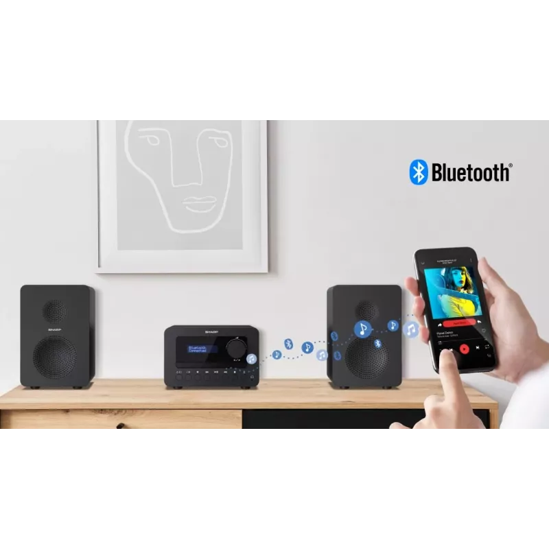 Sharp TOKYO DAB+ HI-FI mikrosistēma Mājas audio mikrosistēma 40 W Melna